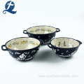 Ceramic Soup Pattern Bowls Set Salad Bowl